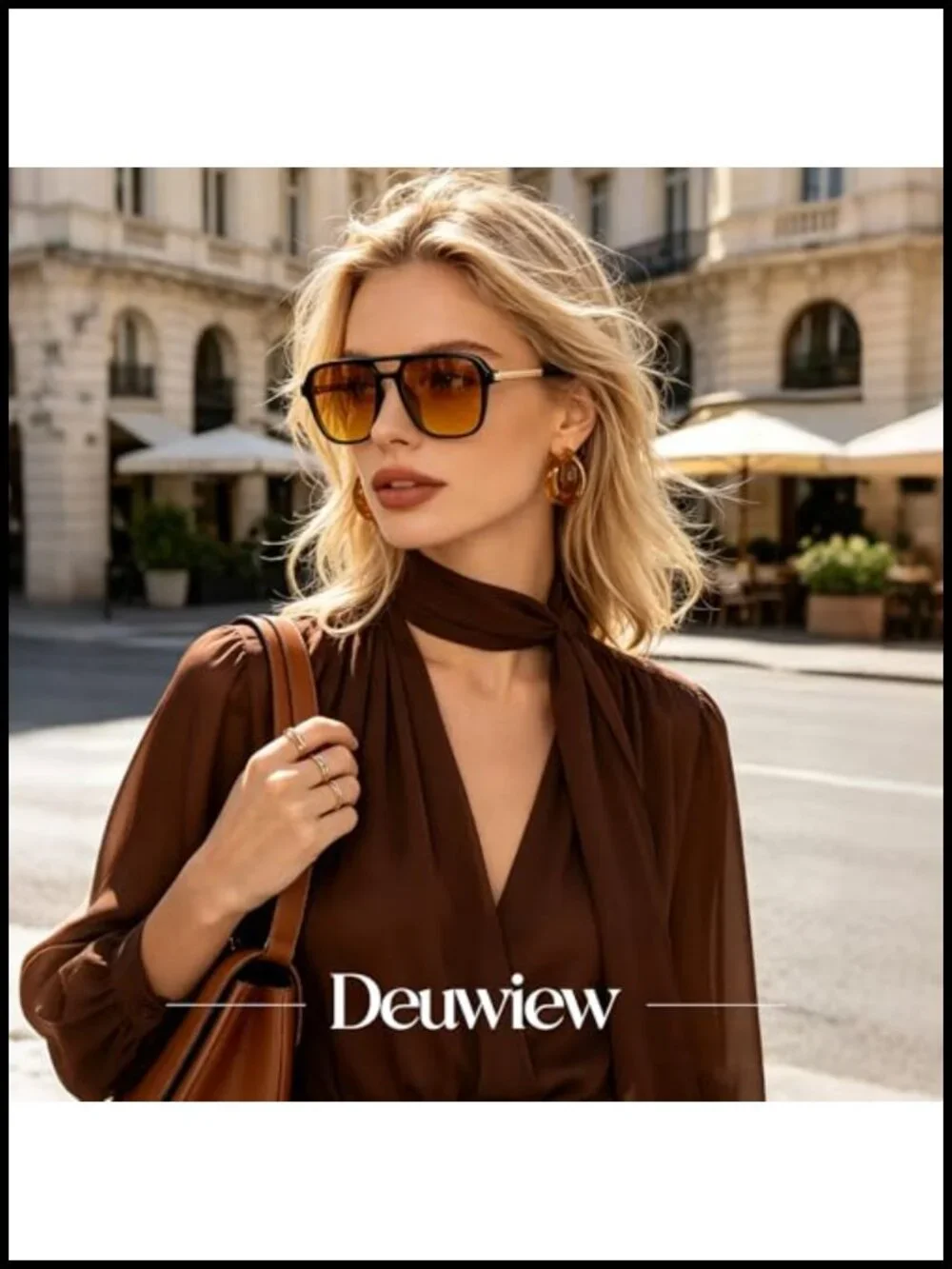 Retro Aviator Polarized Sunglasses UV Protection Lightweight Metal Frame